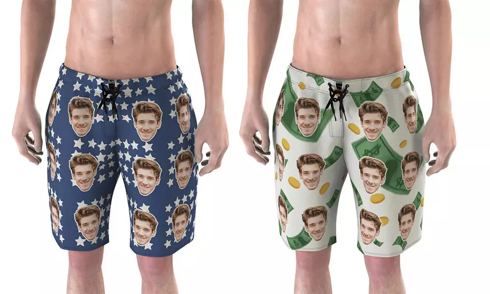 Strand-Shorts mit Foto-Symbolen