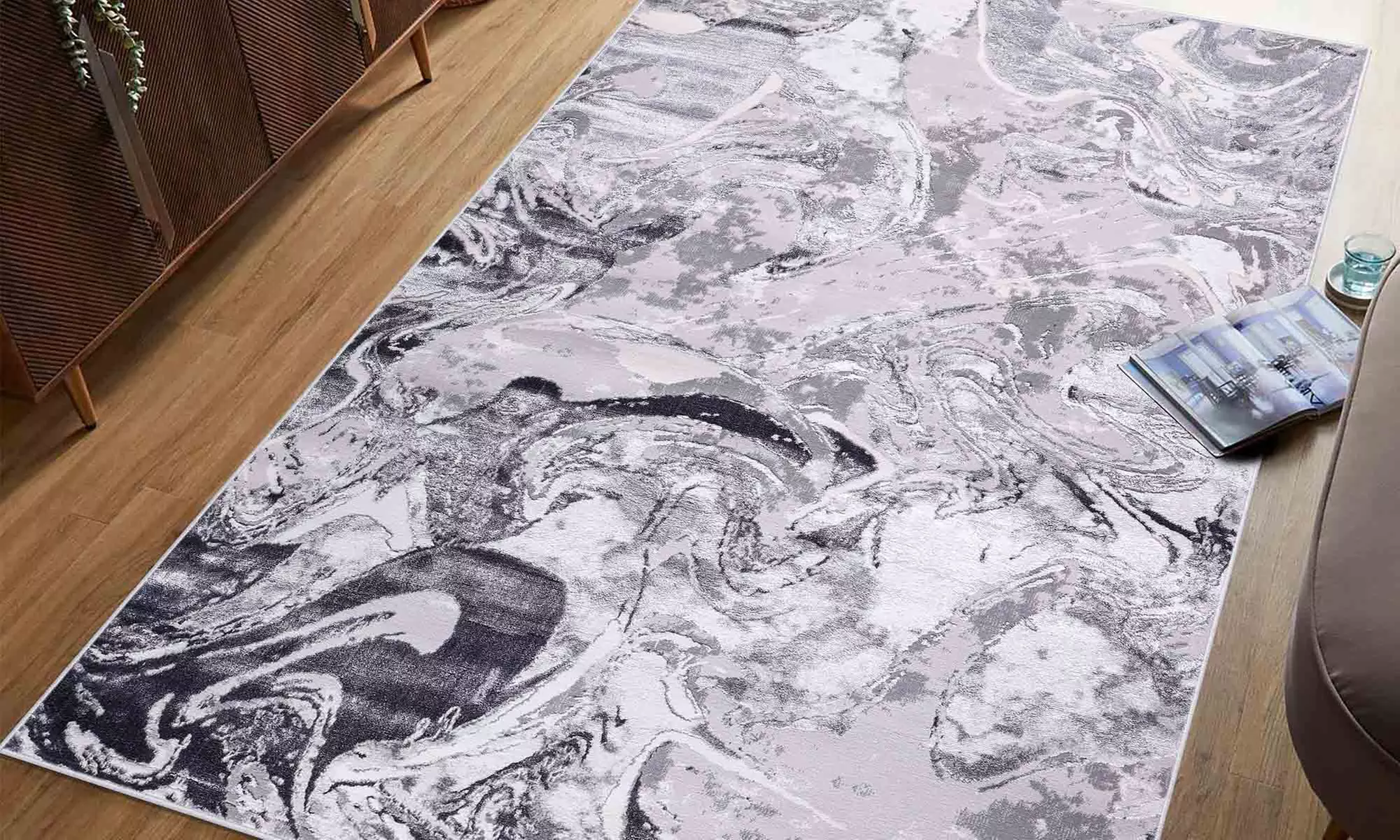 Modern Abstract Emperor Contemporary Thick Rug