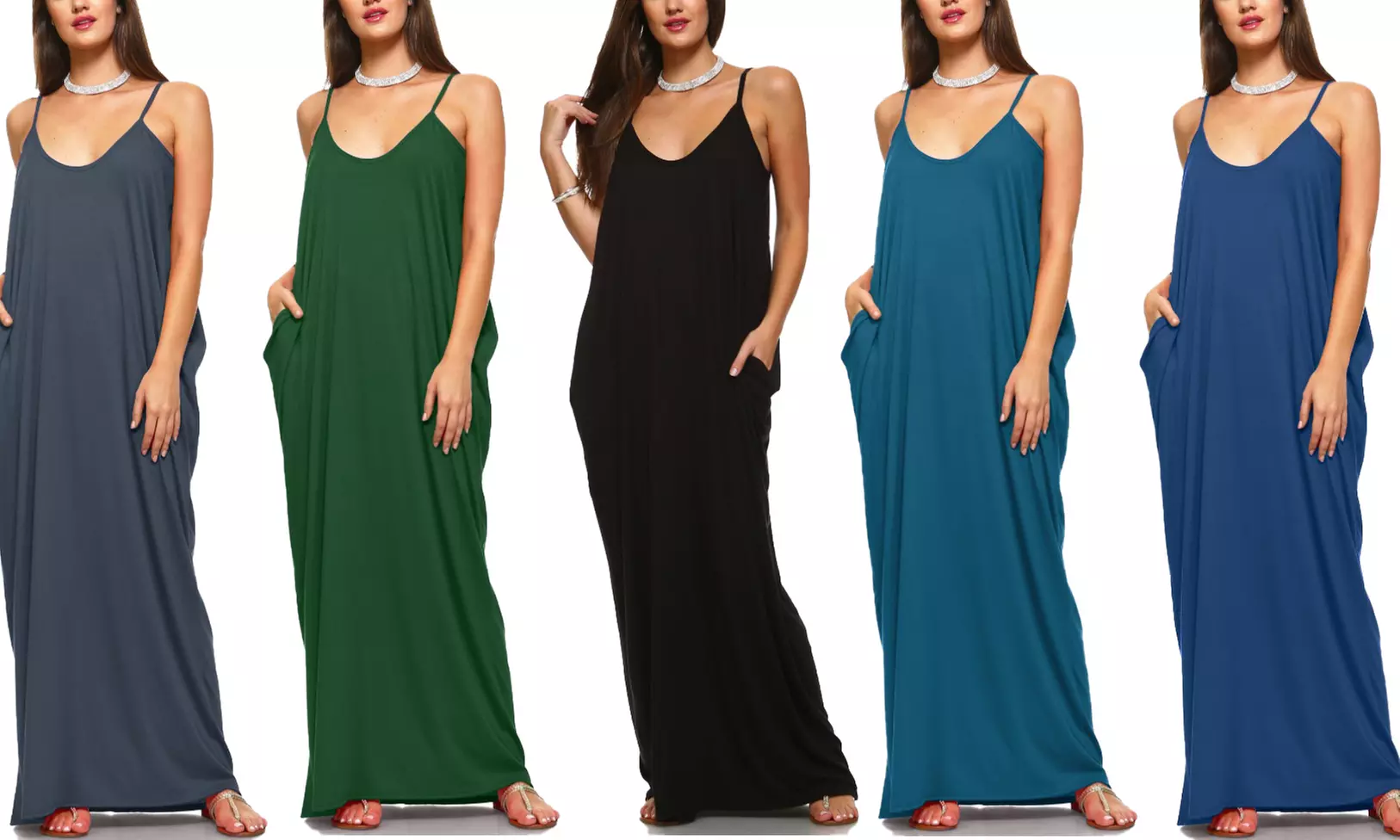 Isaac Liev Women's Oversized Thin Strap Dress. Plus Sizes Available. - Primary Image