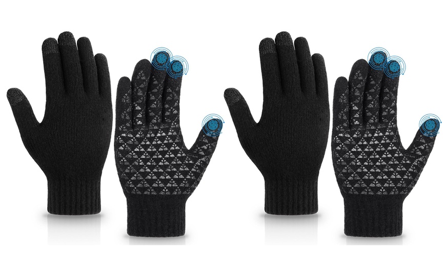 Image 5: Gants antidérapants avec doublure fine en polaire