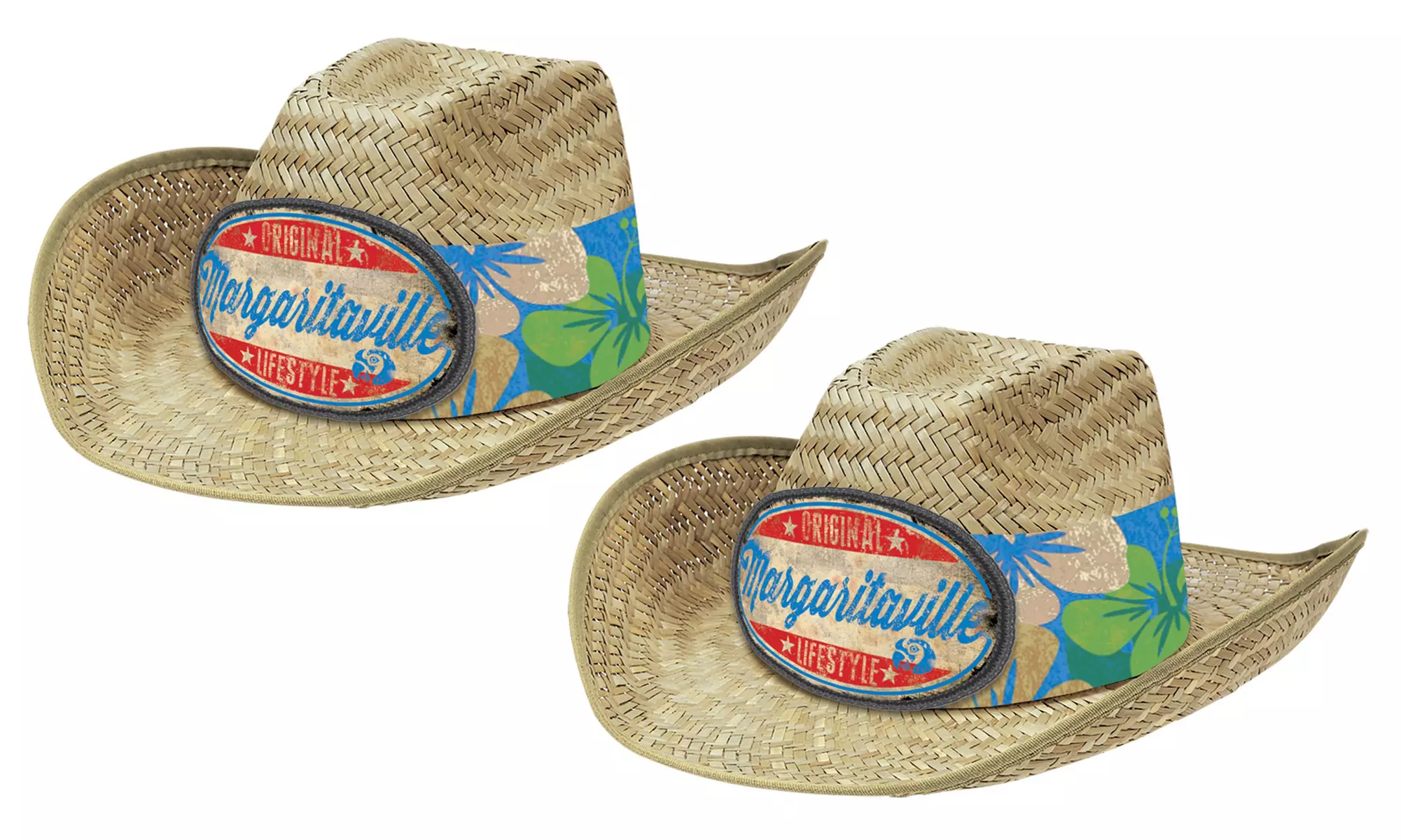 Summer Margaritaville Straw Cowboy Hat (2-Pack) - Primary Image