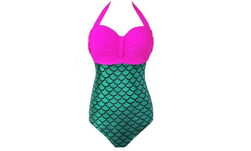 Women's Plus-Size Mermaid Swimsuit | Groupon