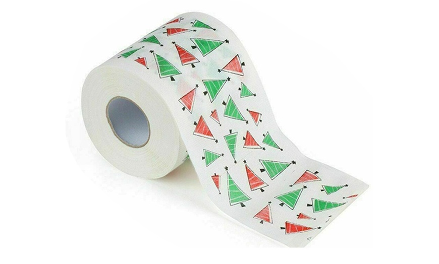 Image 3: Christmas-Patterned Toilet Paper