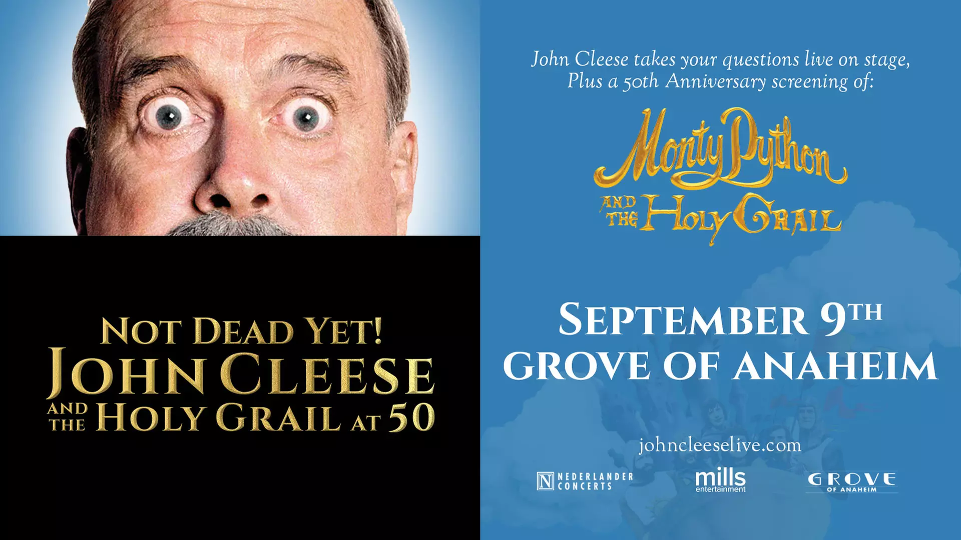 Not Dead Yet! - John Cleese and the Holy Grail on September 9 at 7:30 p.m. - Primary Image