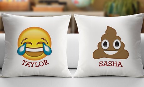 Customized Emoji Decorative Cushion Covers from Monogram Online