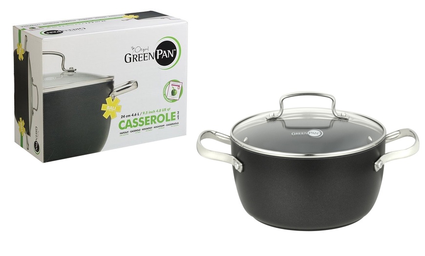 Image 1: Non-Stick Casserole Pan with Lid