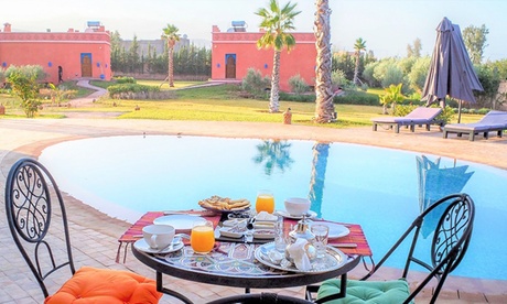 Marrakech : chambre deluxe ou suite présidentielle avec pdj ou demi-pension en option pour 2 à la Villa Diaf Johanne