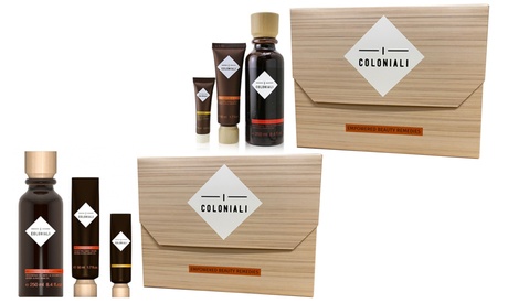 Cofanetti eleganti viso, corpo e mani I Coloniali disponibili in 2 profumazioni differenti