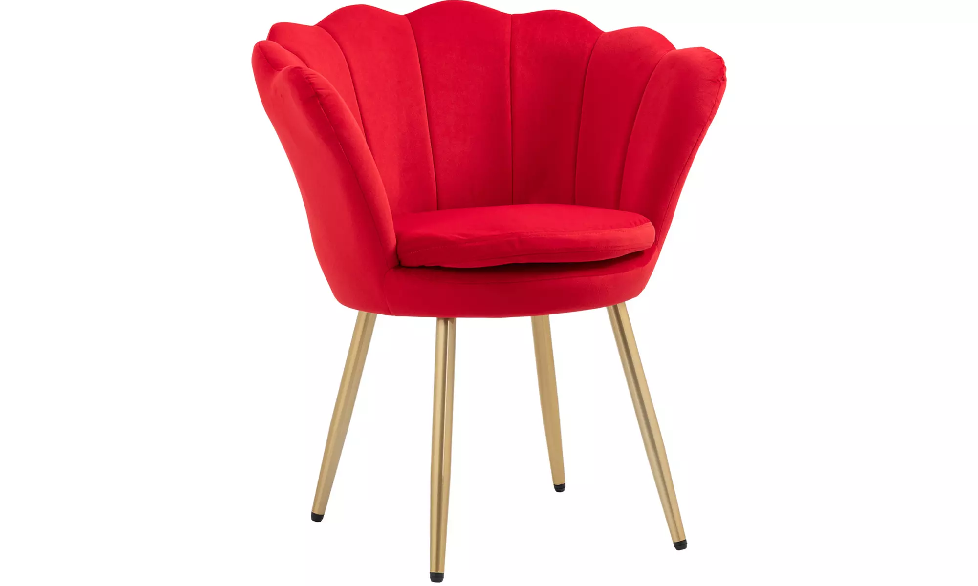 Poltrona in velluto a conchiglia