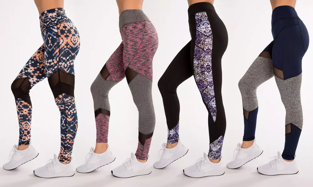 Hot Kiss Leggings With Mesh Inserts (4-Pack) - Primary Image
