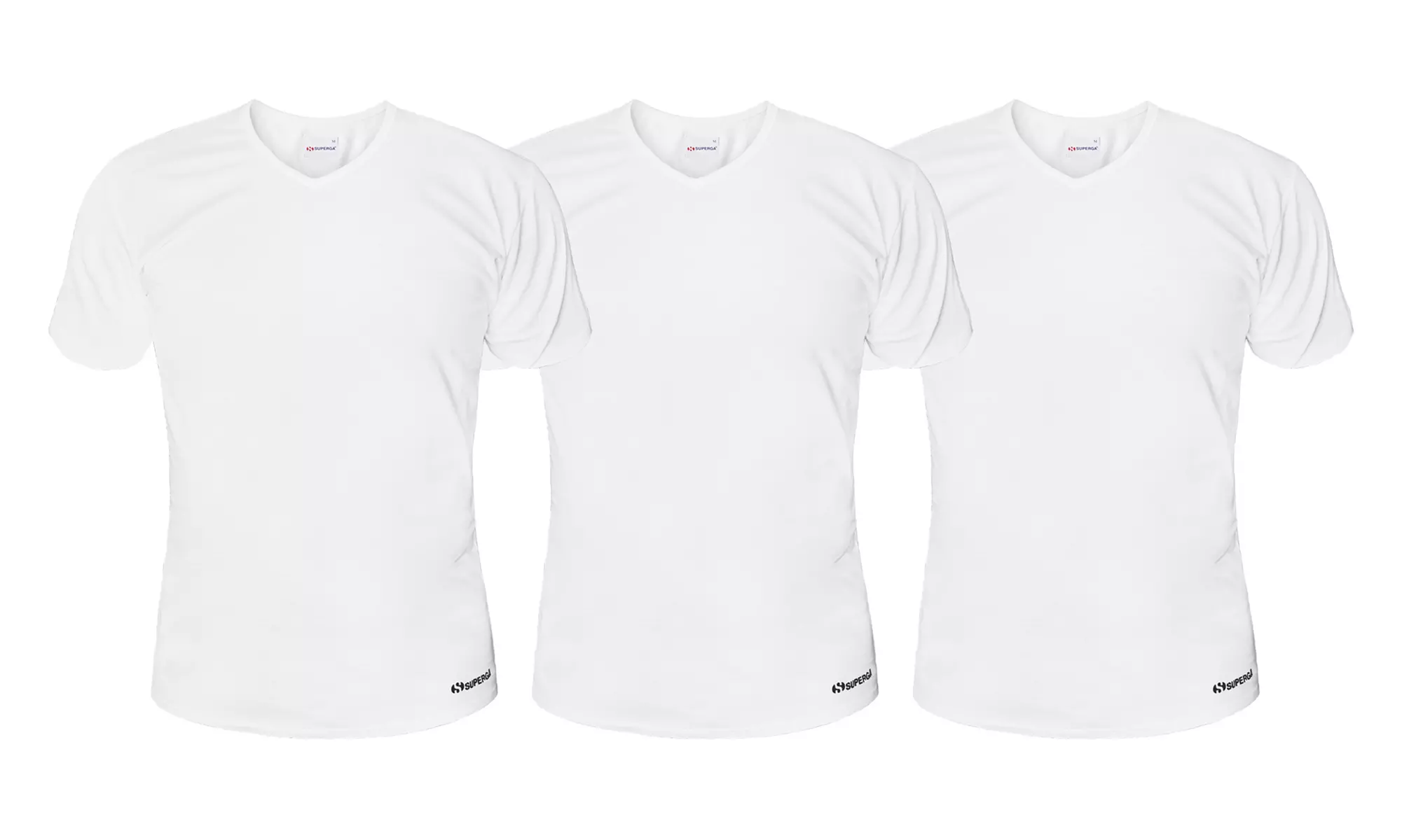 Set di 3 T-Shirt Uomo Superga Elasticizzate Assortite