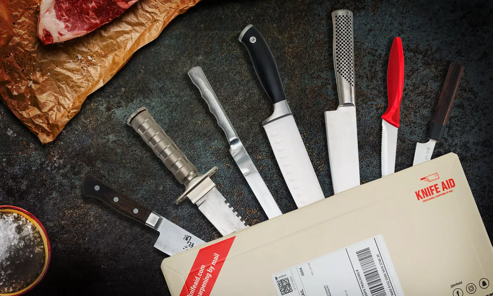 Knife Sharpening for Up to 7 or 14 Knives from Knife Aid (Up to 24% Off) - Primary Image