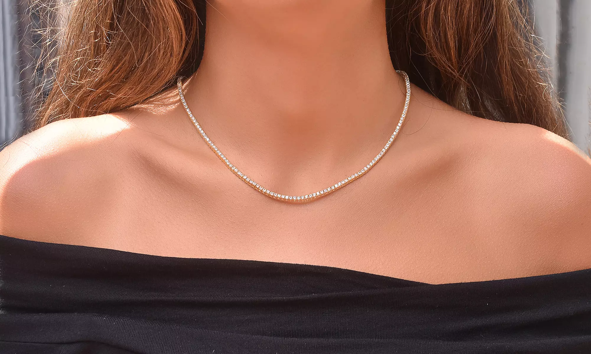 Elements of Love Dainty Cubic Zirconia Tennis Necklaces (Multiple Options) - Primary Image