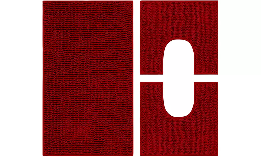 Set 3 pezzi tappeto da bagno