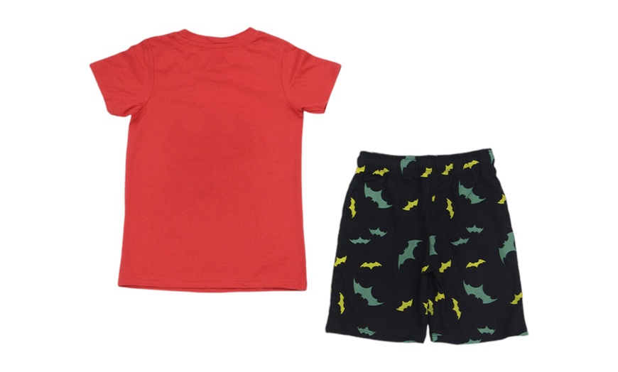 Image 9: Kids T-Shirts and Shorts Set Batman Print Outfits