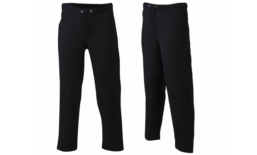 Image 1: Unisex Open Hem Joggers