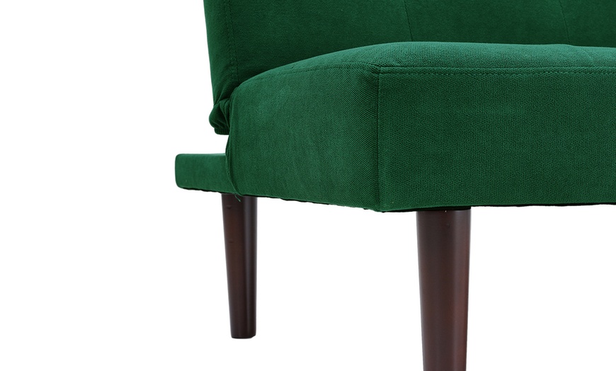 Image 6: Living And Home Modern Tufted Sofa Bed with Towelling Upholstery