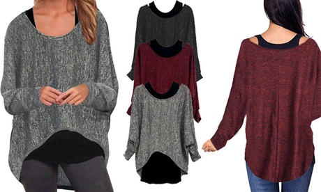 1 o 2 maglioni oversize con canotta disponibili in 3 colori e 4 taglie