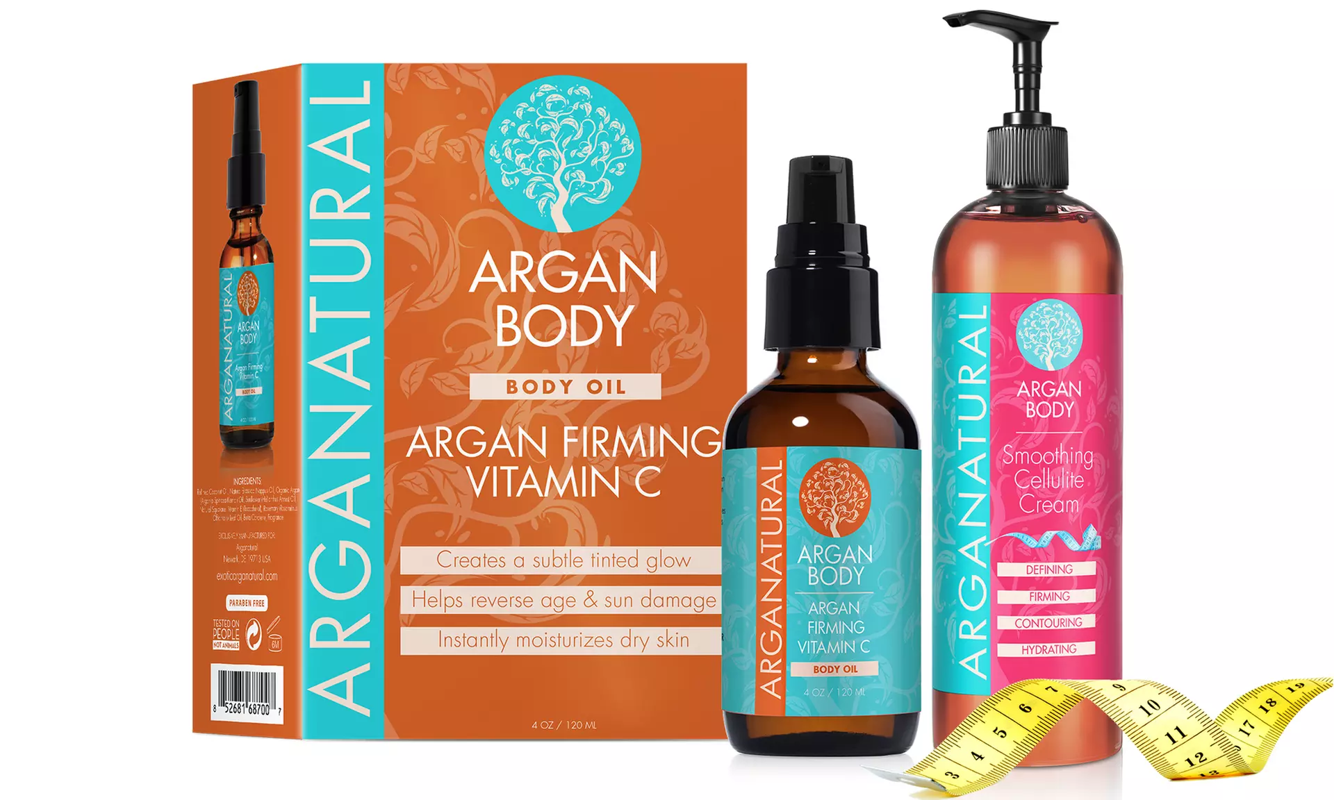 Arganatural Smoothing Cellulite Lotion and Firming Vitamin C Body Oil - Primary Image