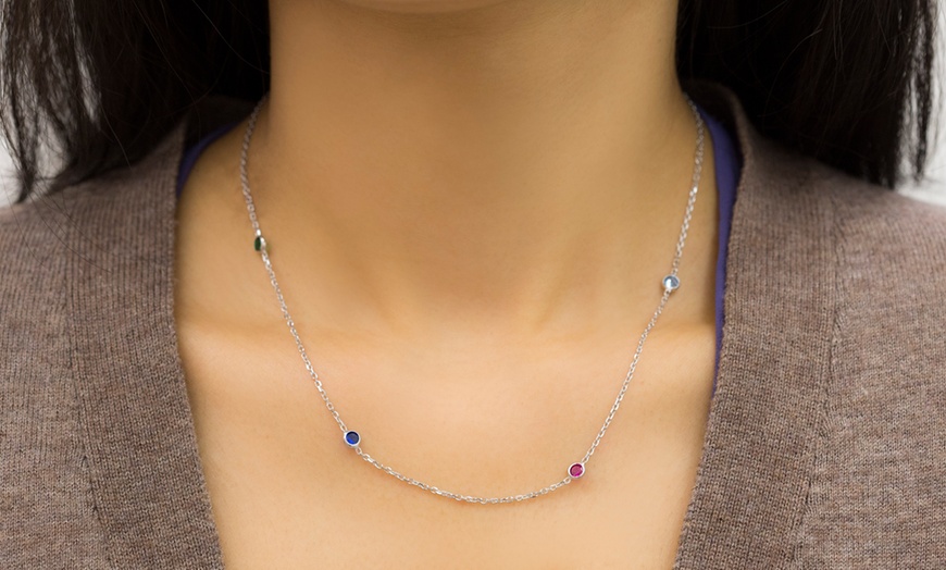 Image 7: Angelique Paris Station Necklace Made with Swarovski Elements