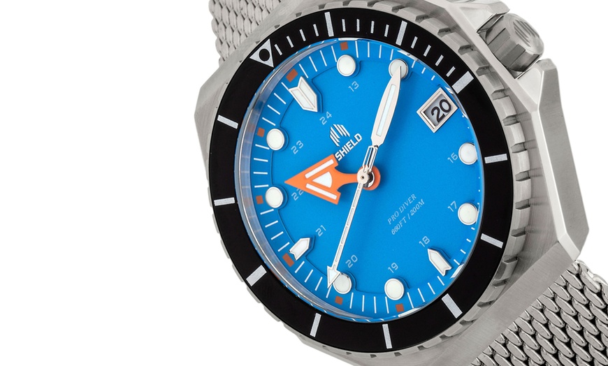 Image 7: Shield Marius Bracelet Diver Watch with Date