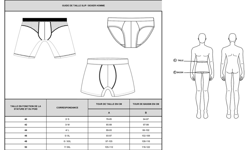 Image 2: Lot de 3, 4 ou 5 boxers pour homme en microfibre Freegun