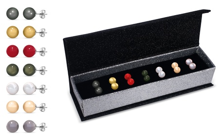 1 ou 2 ensembles de boucles d'oreilles avec perles colorées