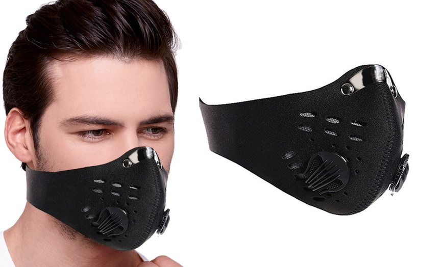 Image 1: Double Filter Face Mask