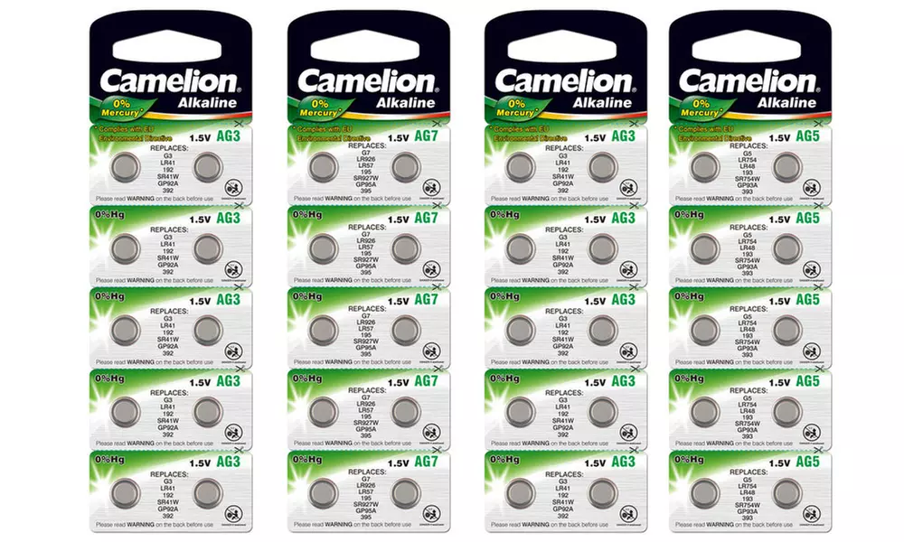 Camelion Alkaline Mercury-Free Button Cell Batteries (20 Pack) - Primary Image