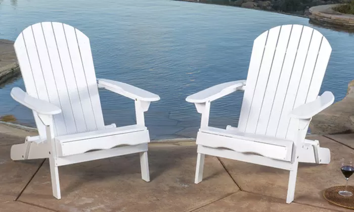 Folding Adirondack Chairs (2-Piece). Multiple Colors Available. - Primary Image