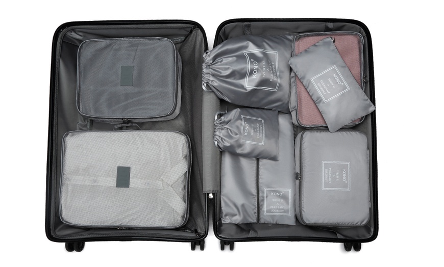 Image 7: Eight-Piece Travel Luggage Organiser Bag Set