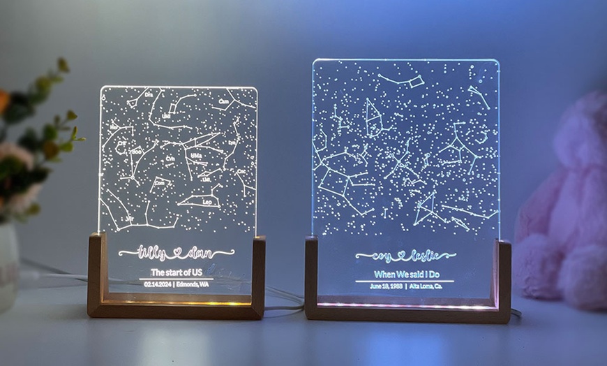 Image 5: Custom Constellation Star Map Night Light 