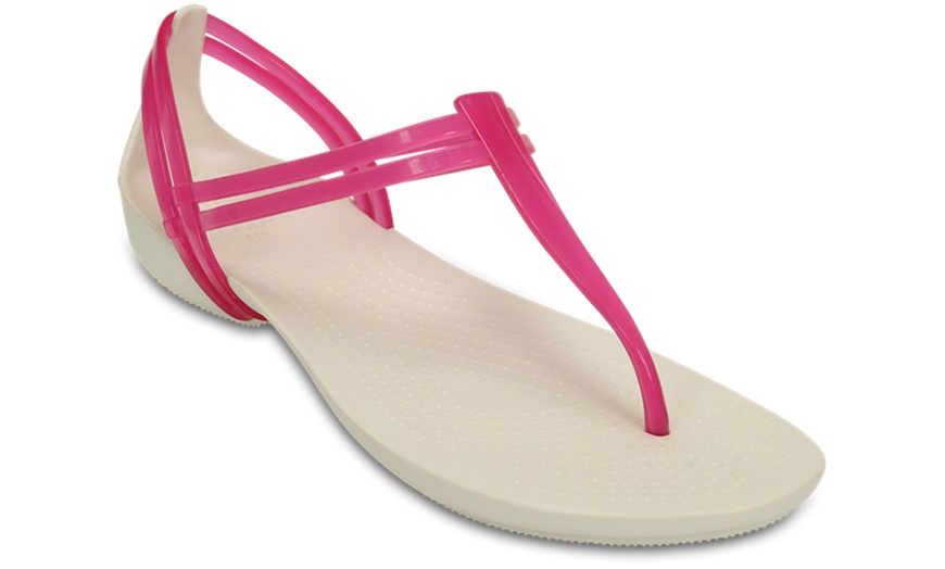 Image 2: Crocs Isabella T-Strap Sandals