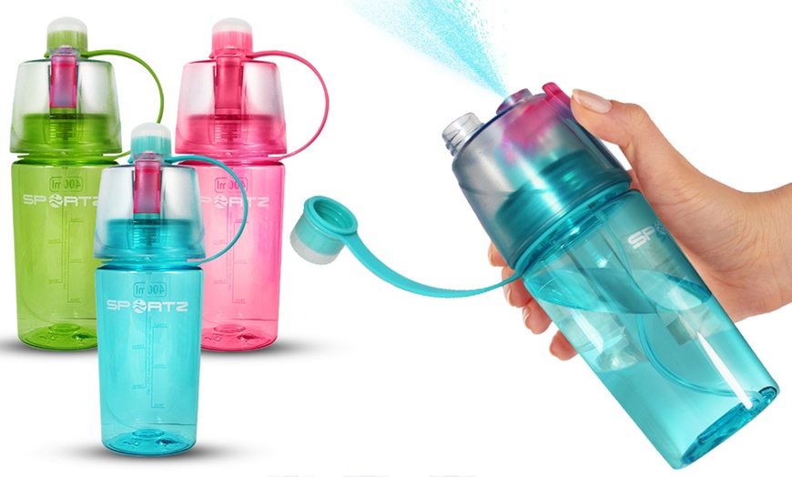 Image 1: Water Bottle with Spray Function