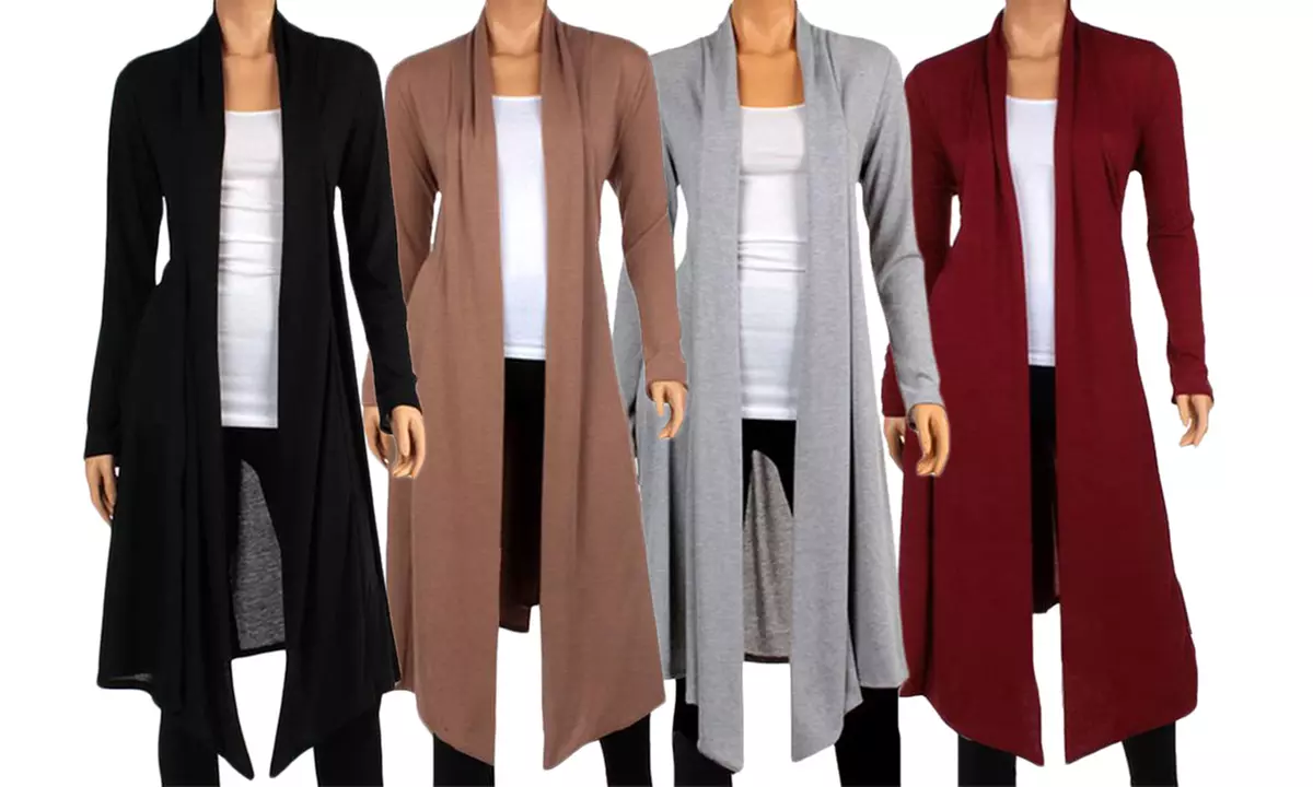 Cardigan long col châle Luciana - Primary Image