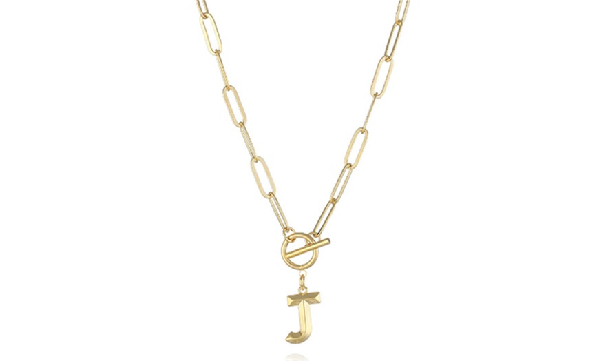 Image 12: Women's Initial A-Z Letter Necklace