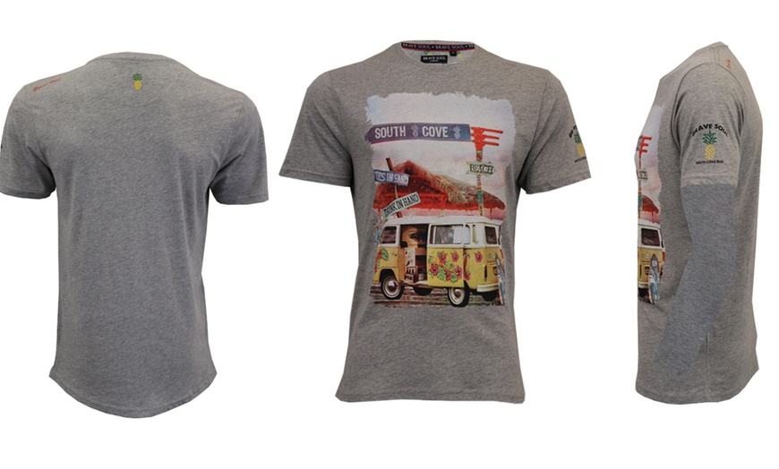 Image 3: Brave Soul Retro Car T-Shirt