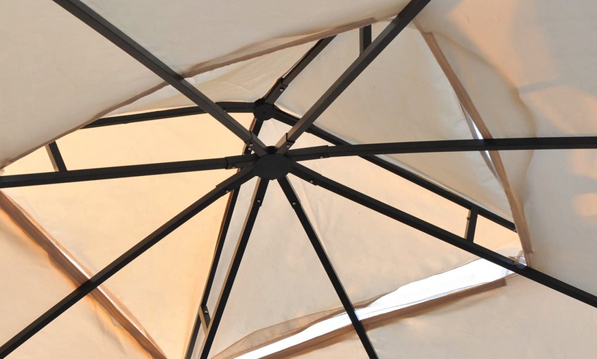 Image 3: Outsunny Steel Frame Outdoor Gazebo