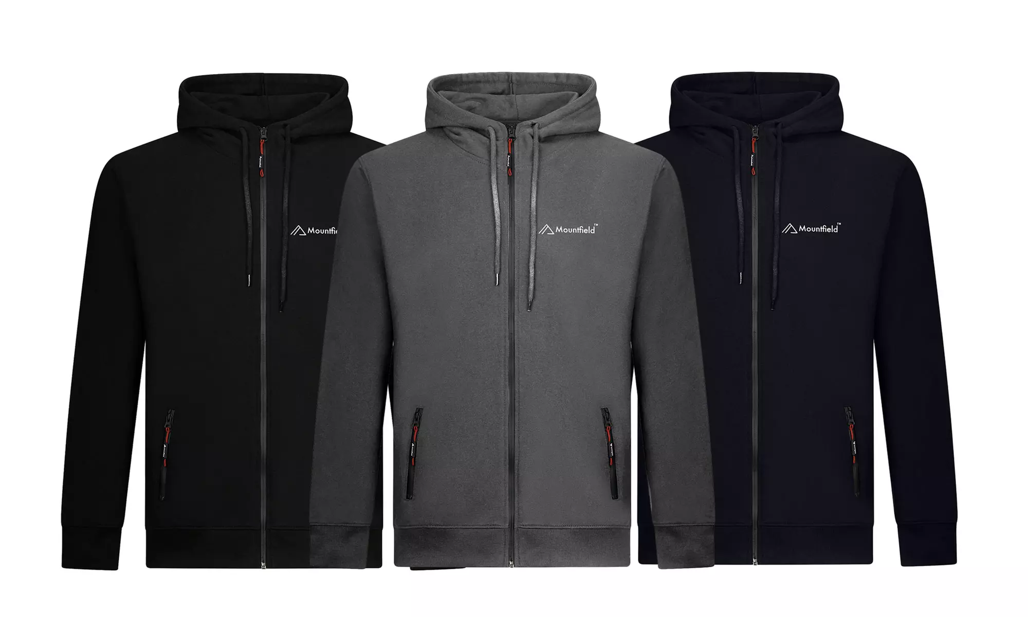 Sweat à capuche zippé et poches latérales Mountfield - Primary Image