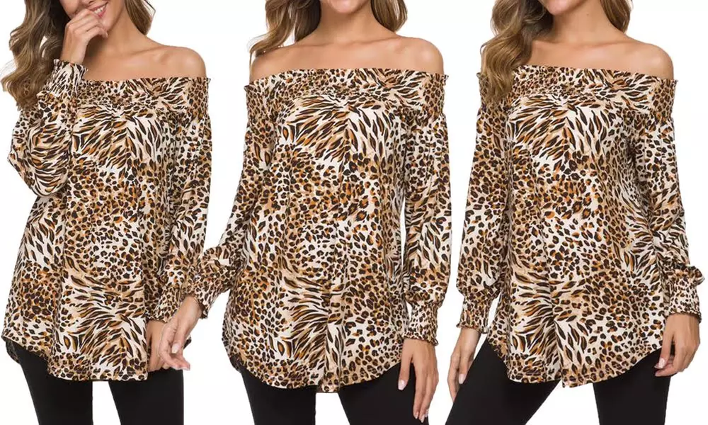 Leo Rosi Women's Leopard Top. Plus Sizes Available. - Primary Image