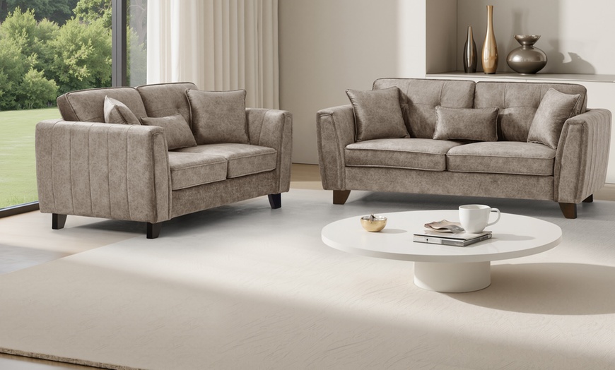 Image 10: Zante Suede Effect Chair and Sofa Set
