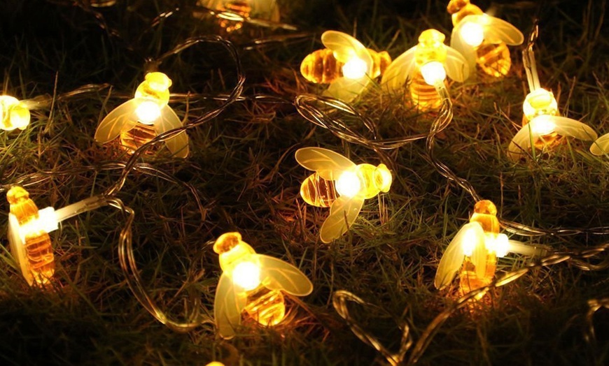 Image 2: Honey Bee Solar-Powered Lights