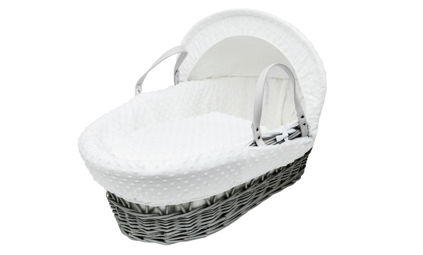 Image 1: Kinder Valley Wicker Moses Basket