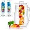 Image 6: Clearance: Fruit Infuser Bottles & Reusable Ice Cubes and Pitcher Set