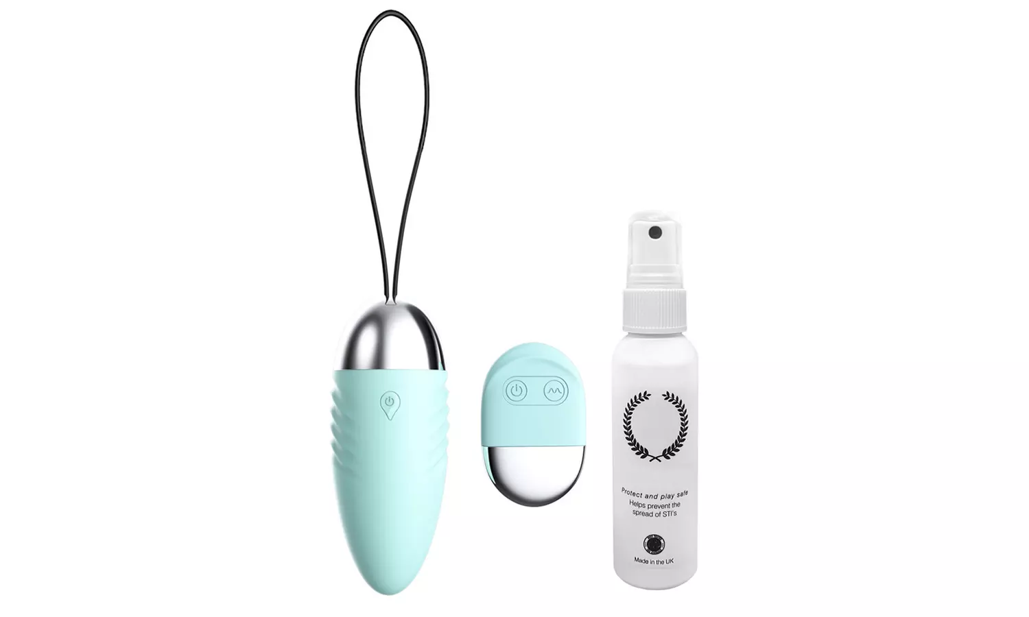 Huevo vibrador de silicona Fifty Shades of Lust con opción a spray - Second Medium