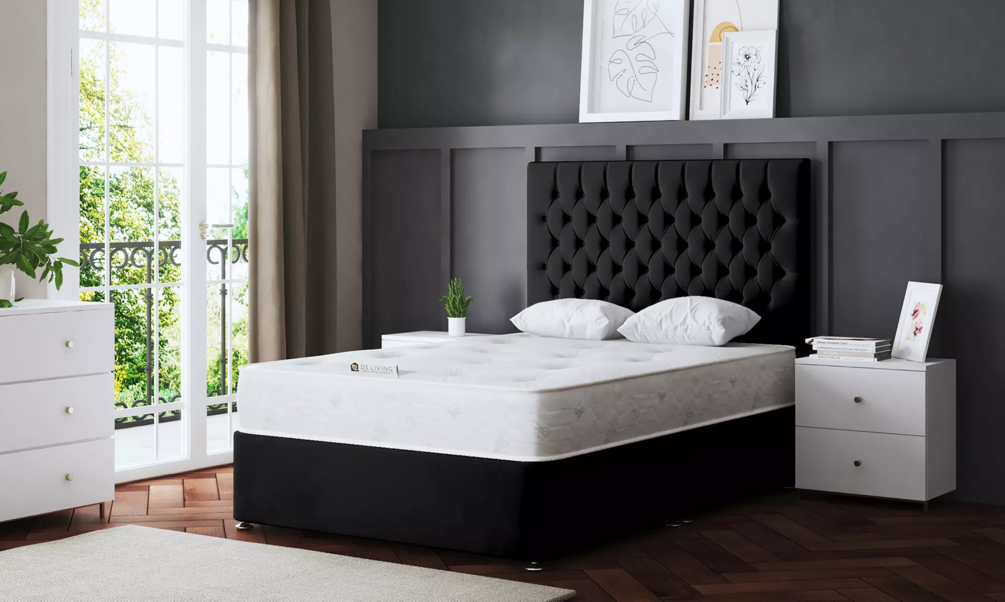 Seraphine Chesterfield Divan Bed with Four Drawers