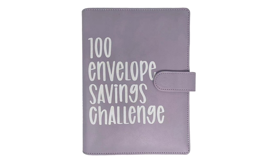 Image 4: 100 Envelope Challenge Binder Budget Planner Savings Book