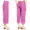 Image 9: Women's Elastic Waist Wide-Leg Pleated Crop Pants