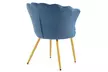Fauteuil "Maddina" effet velours en forme de coquille, livraison offerte - Second Medium