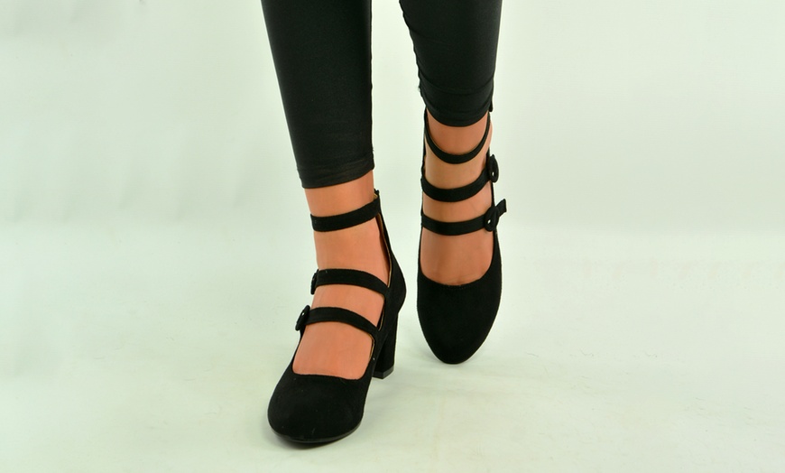 Image 2: Women's Strap Block Heels